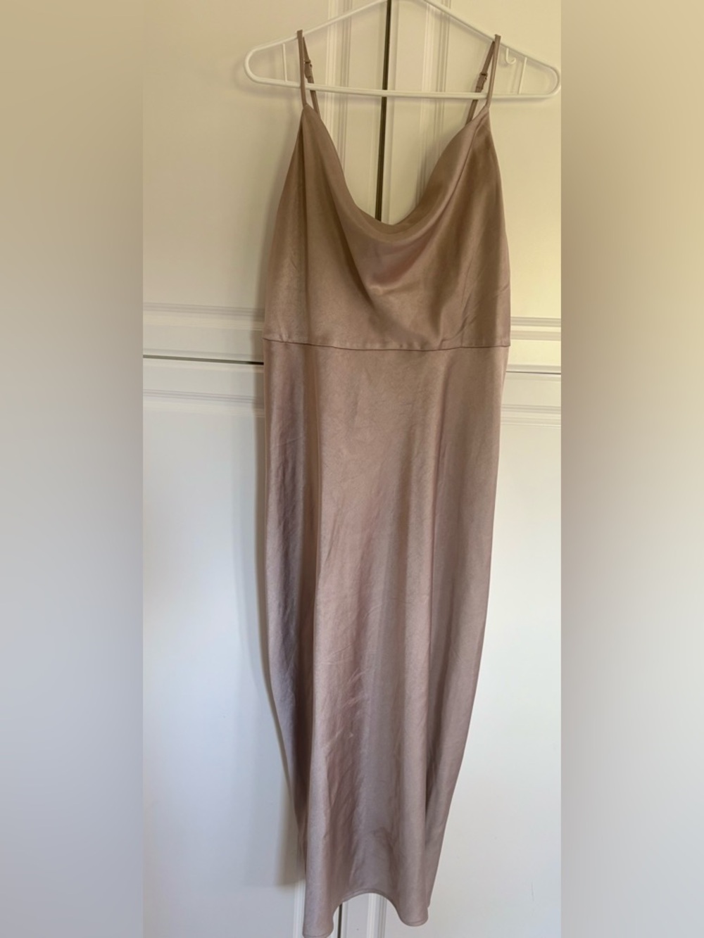 Champange Midi Satin Dress